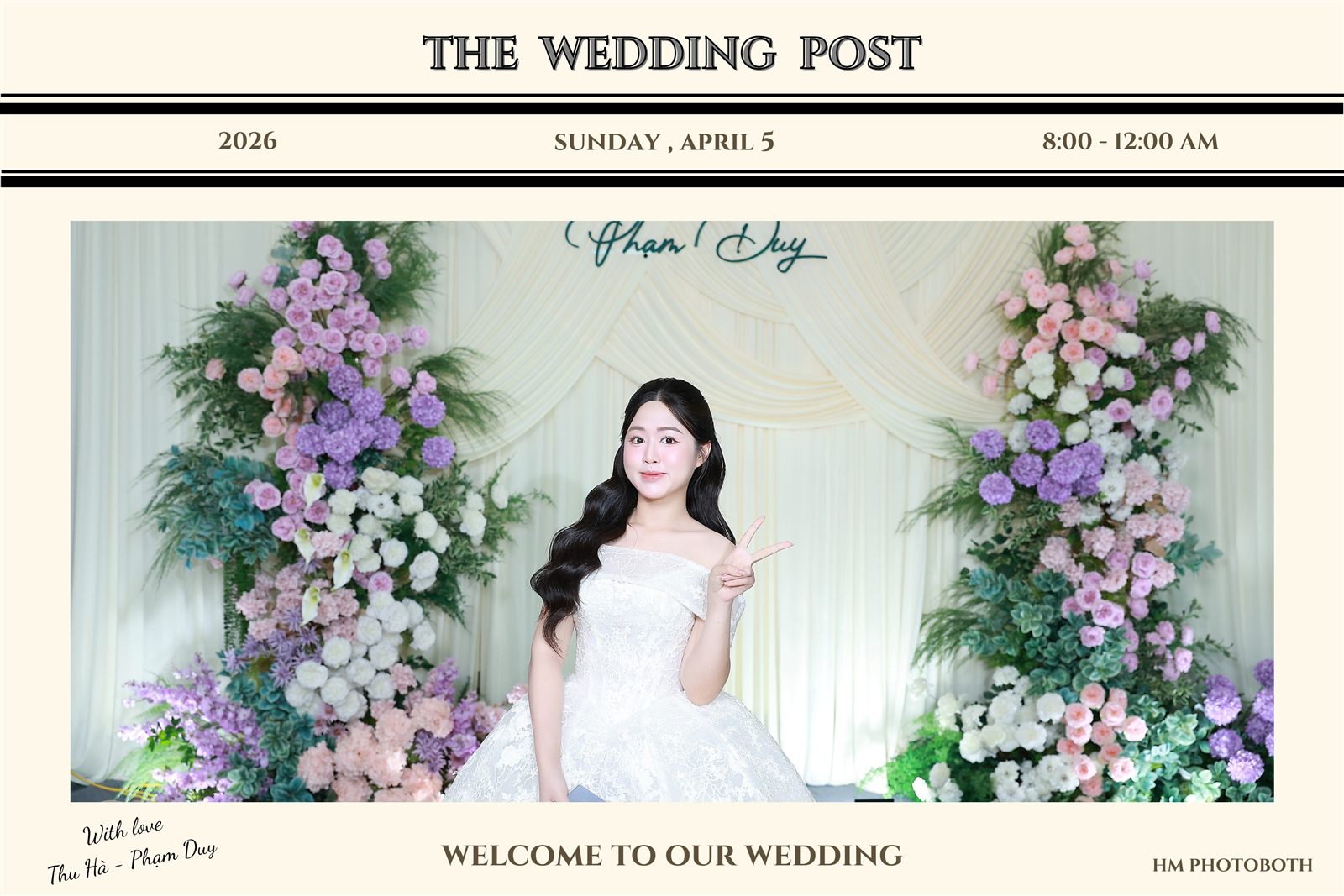 Ảnh photobooth sự kiện in trong khung thiết kế riêng