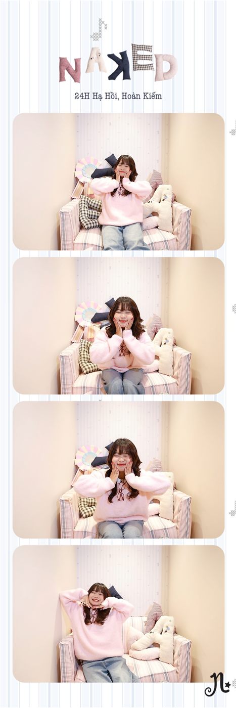 Dải ảnh photo strip in tại sự kiện Naked